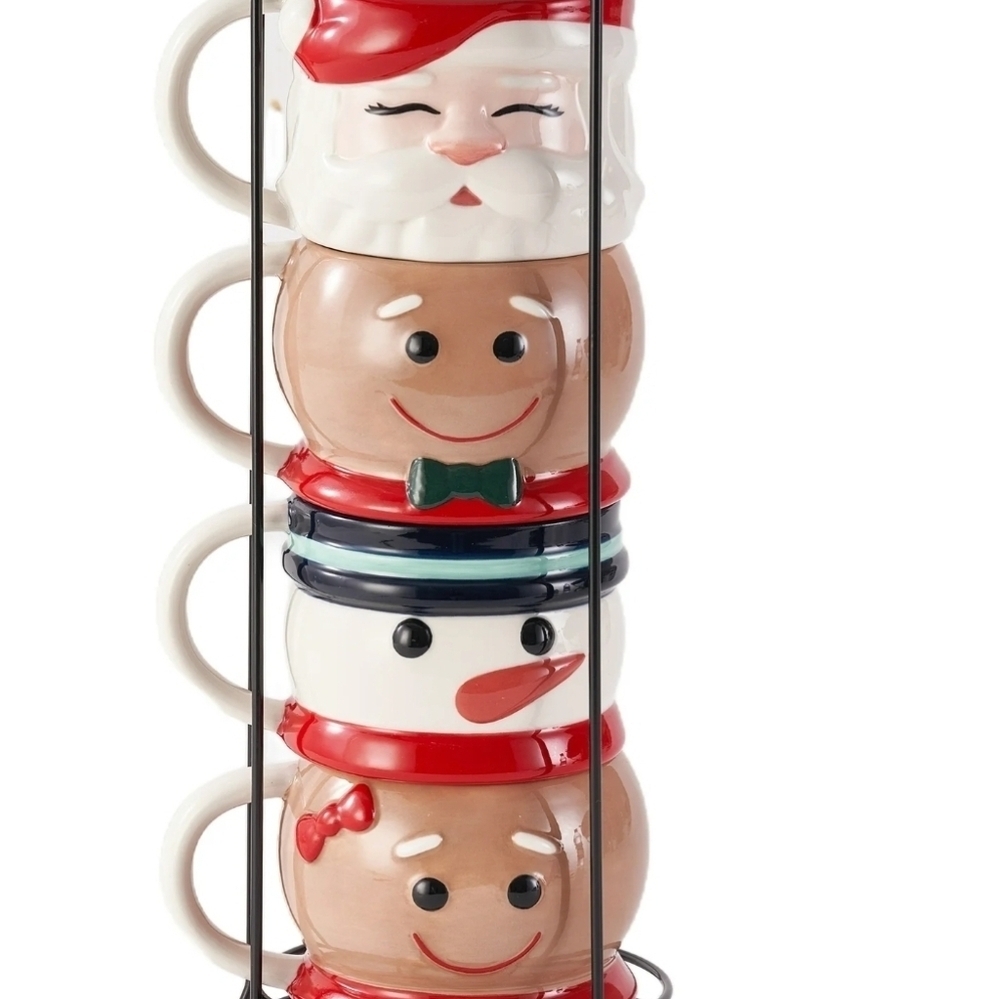 Holiday Character Mug Set with Stand - Picture 3 of 4